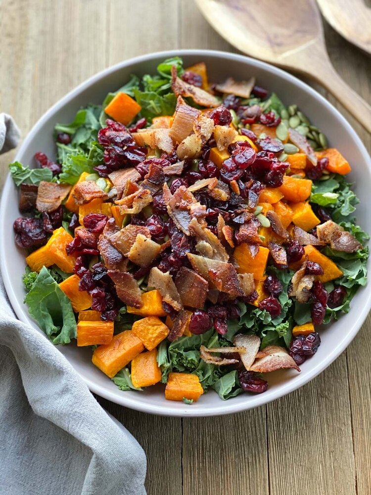 Bacon, Kale & Butternut Squash Salad