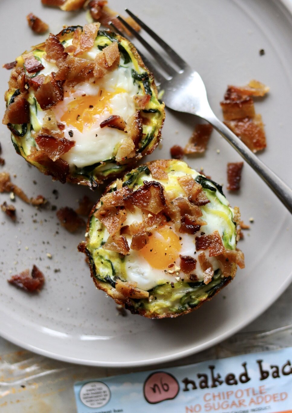 Zucchini & Chipotle Bacon Egg Cups