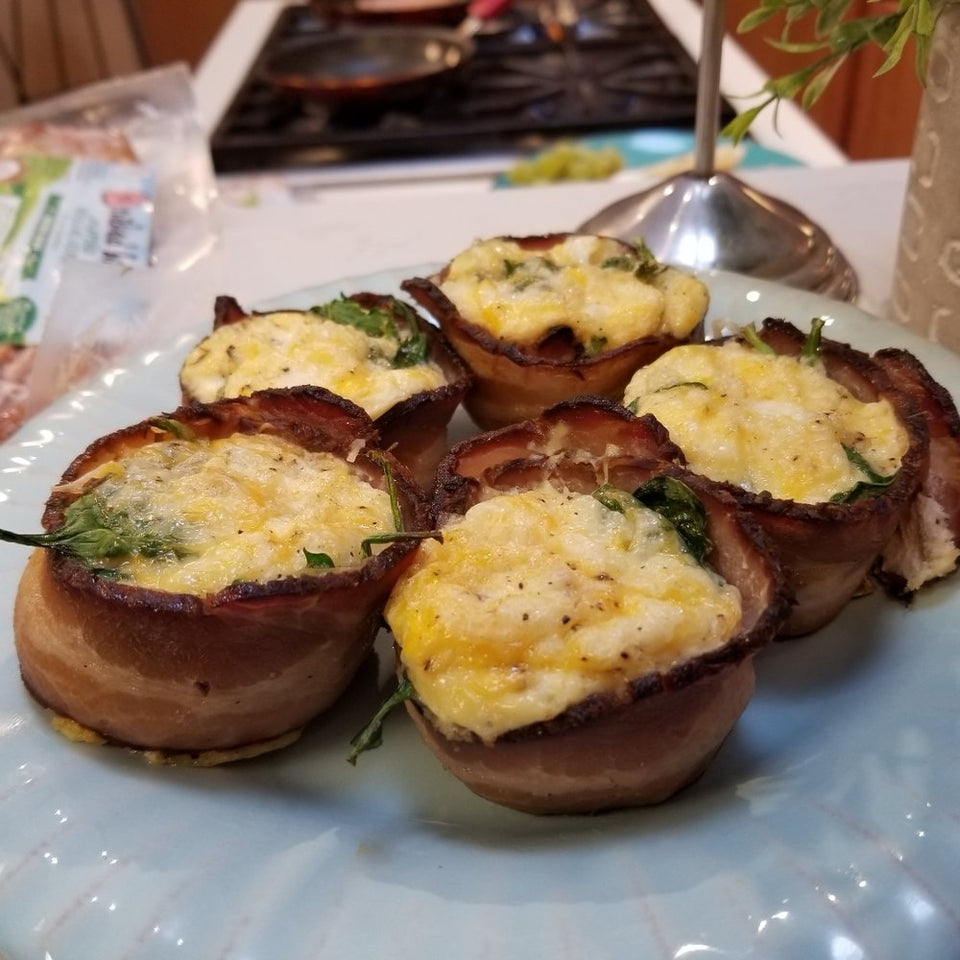 Naked Bacon Wrapped Egg Cups