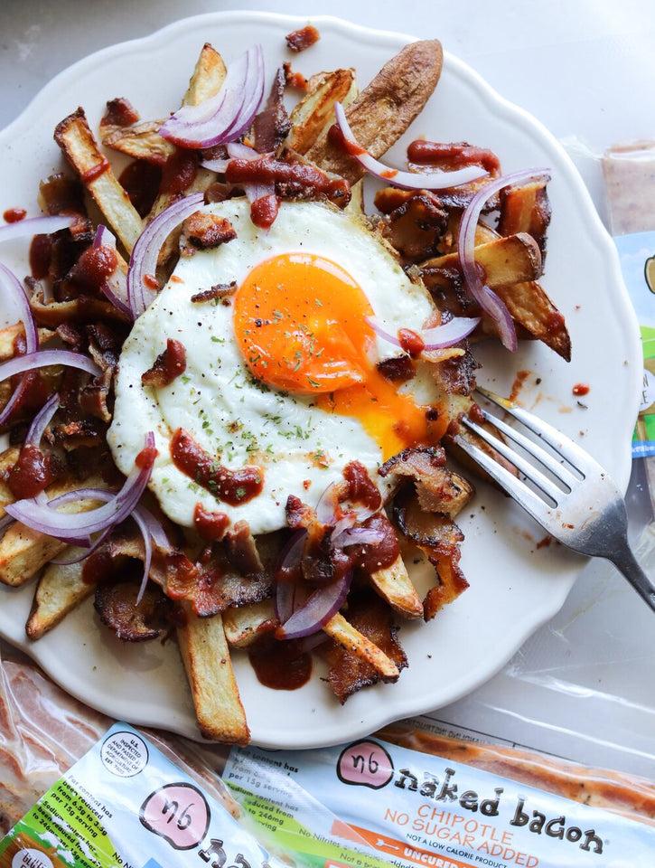 Chipotle Naked Bacon Loaded Breakfast Fries (Whole30, Paleo)