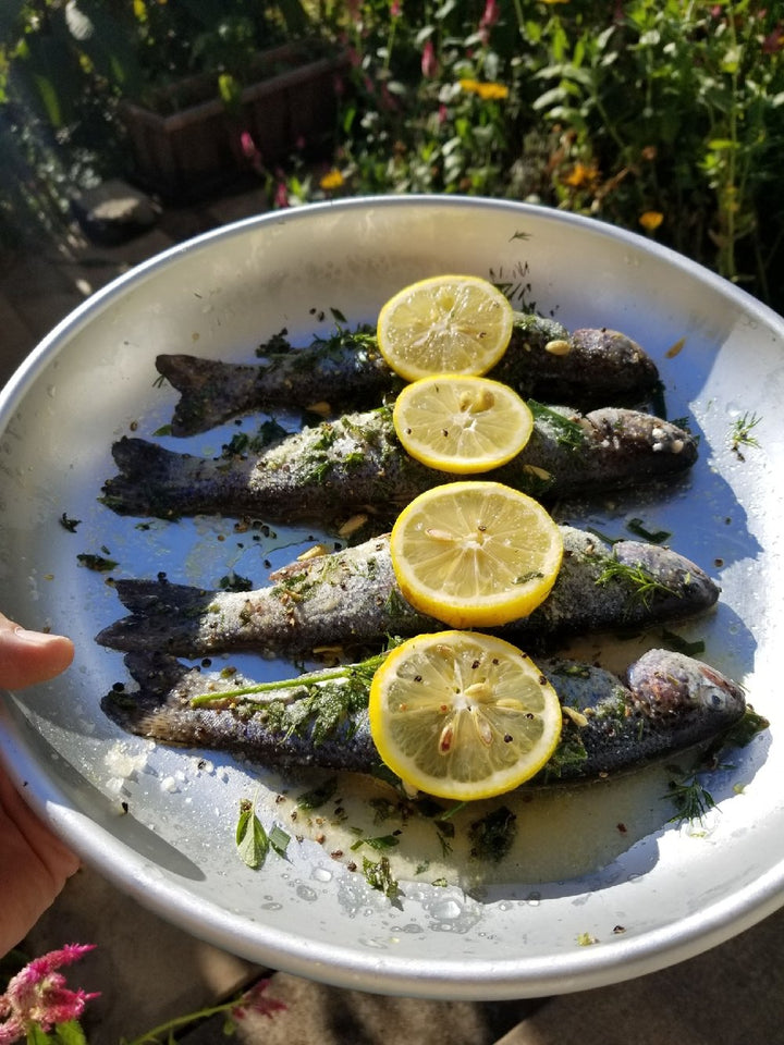 Bacon Stuffed Grilled Rainbow Trout