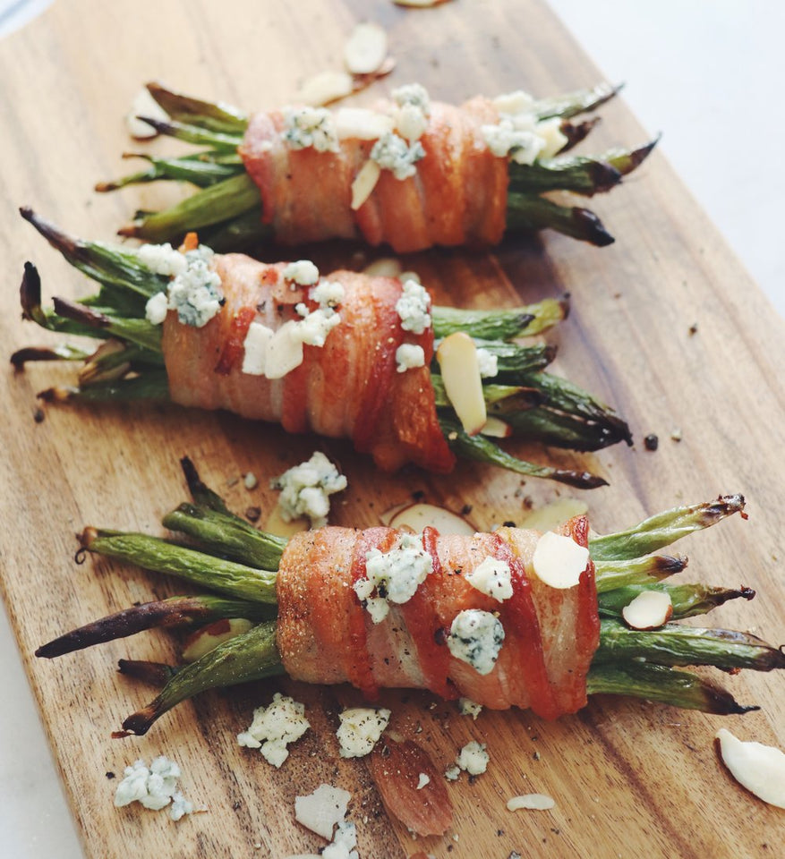 Grilled Naked Bacon Wrapped Green Beans