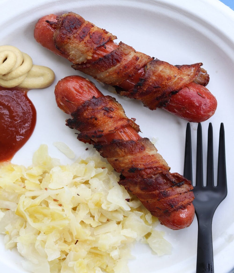 Naked Bacon Wrapped Hot Dogs