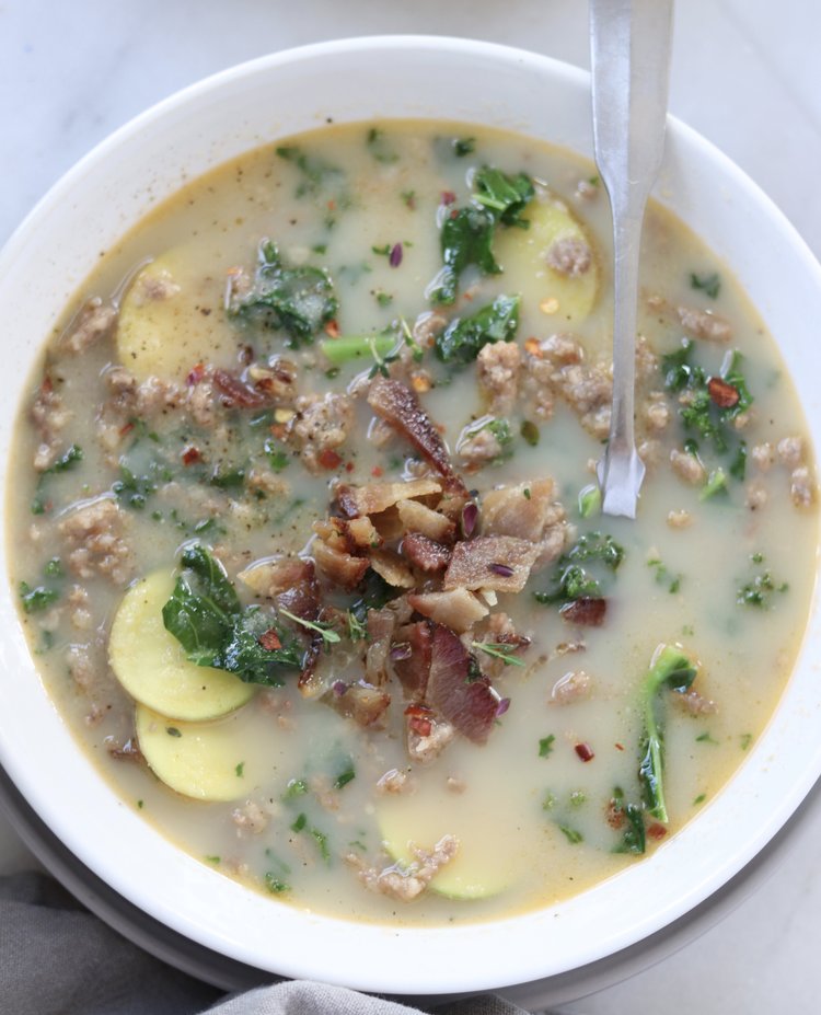 Zuppa Toscana With Sugar Free Naked Bacon (Dairy Free)