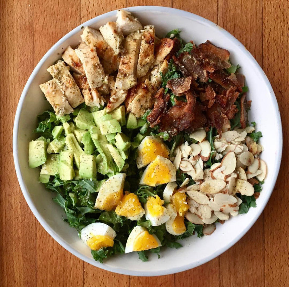Whole30 Cobb Salad With Warm Bacon Dressing