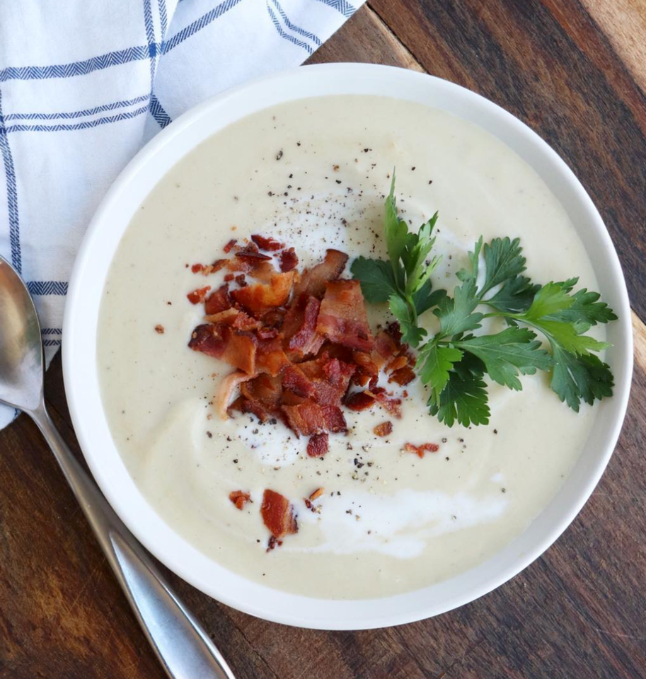 Creamy Turnip & Bacon Soup (Dairy Free)
